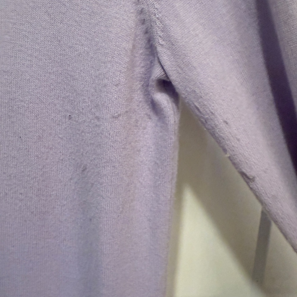 💜 Lilly Pulitzer Lavender Ruffle Hem Sweater – Size S - Picture 3 of 8